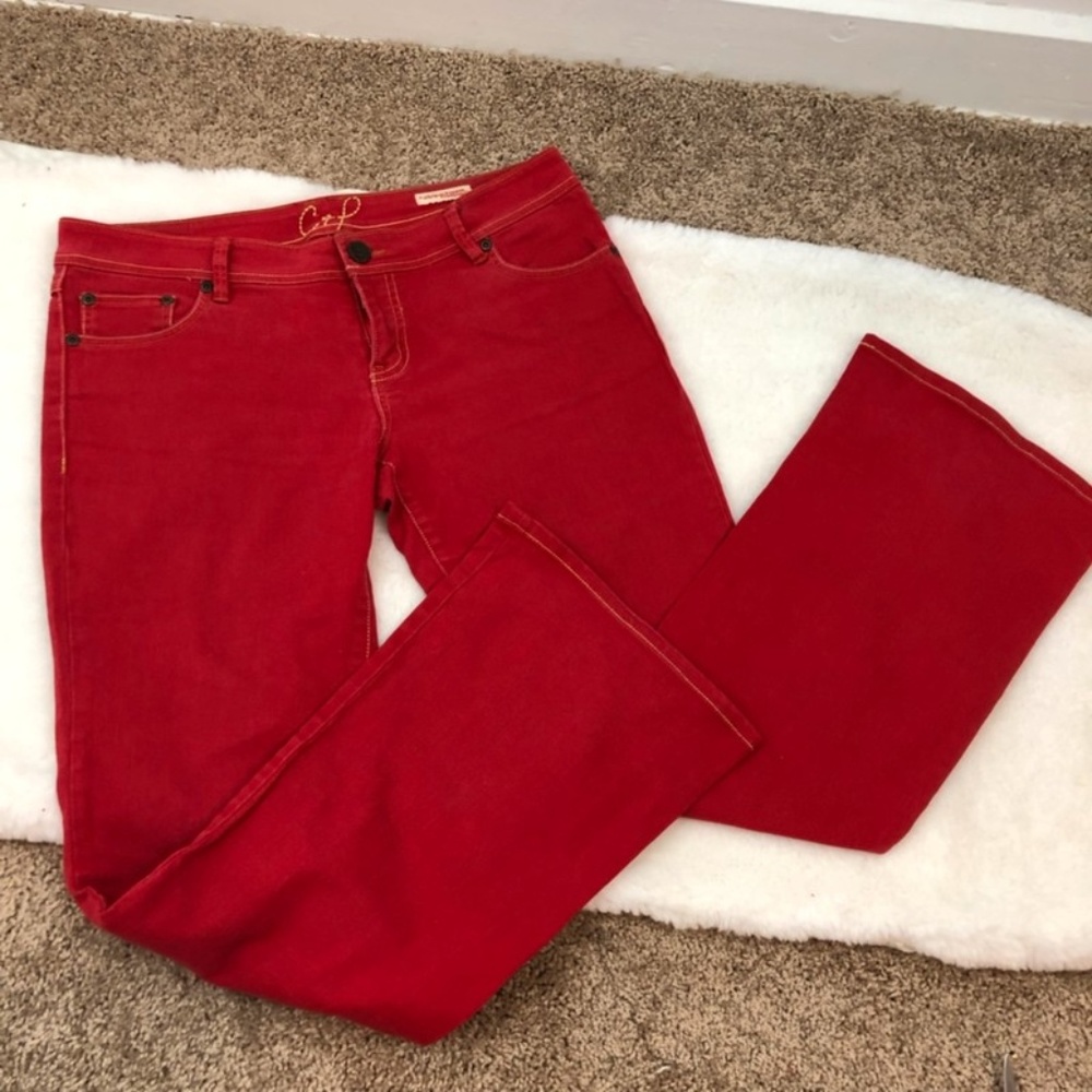 Chip & Pepper red cotton jeans